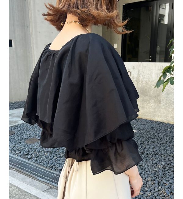 MAJESTICLEGON「クロップドフリルブラウス」|シャツ・ブラウス|