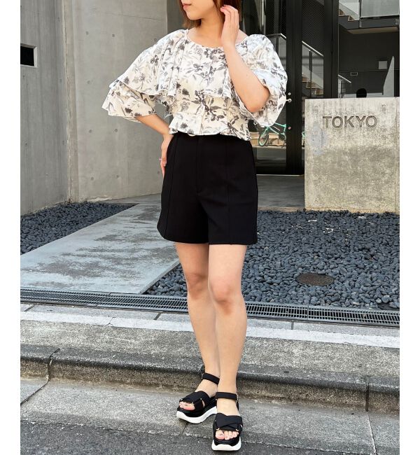 MAJESTICLEGON「クロップドフリルブラウス」|シャツ・ブラウス|