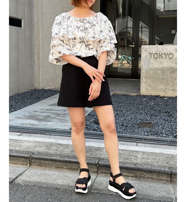 MAJESTICLEGON「クロップドフリルブラウス」|シャツ・ブラウス|