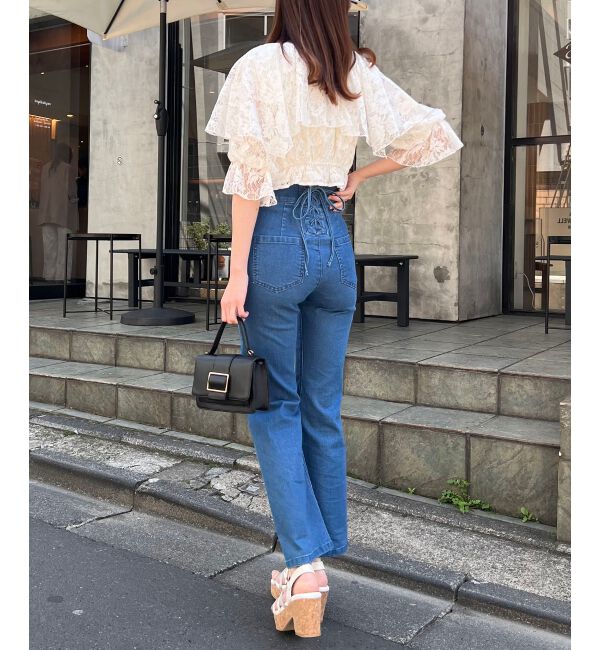 MAJESTICLEGON「クロップドフリルブラウス」|シャツ・ブラウス|