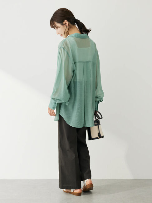 Green Parks「・ELENCARE　DUE　シアーシャツチュニック」|チュニック|