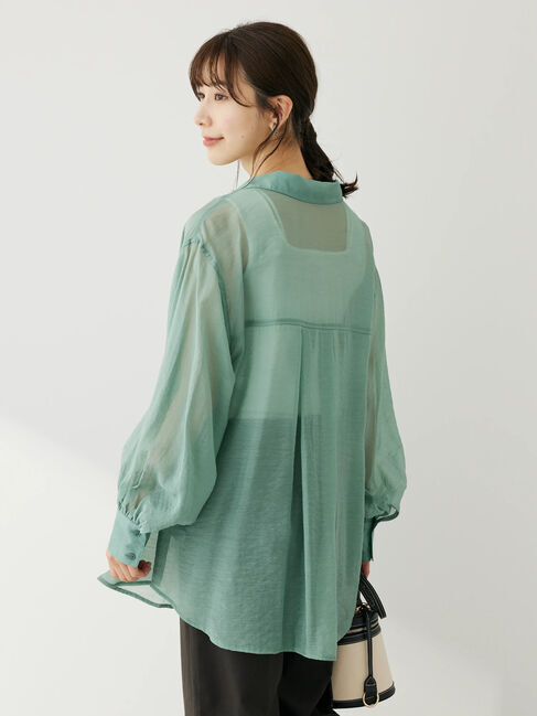 Green Parks「・ELENCARE　DUE　シアーシャツチュニック」|チュニック|