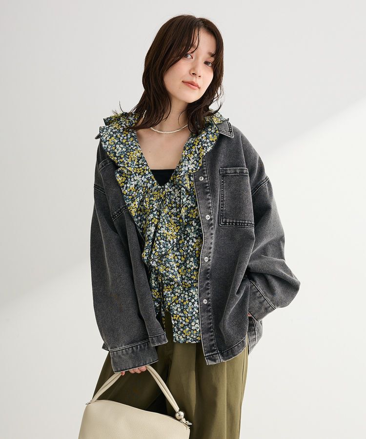 Green Parks「花柄フリルブラウス」|シャツ・ブラウス|