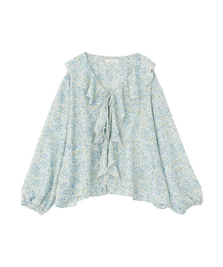 Green Parks「花柄フリルブラウス」|シャツ・ブラウス|