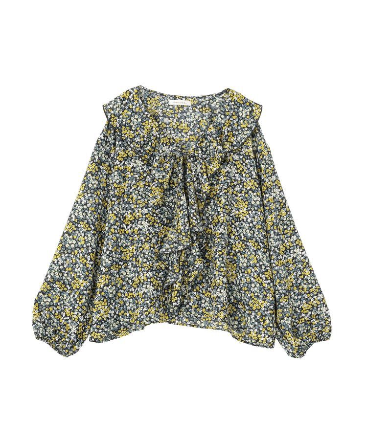 Green Parks「花柄フリルブラウス」|シャツ・ブラウス|