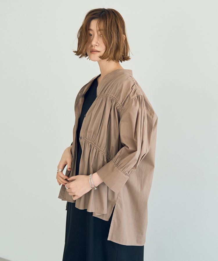 YECCA VECCA「【ORGABITS】ギャザーデザインシャツ」|シャツ・ブラウス|