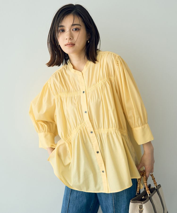 YECCA VECCA「【ORGABITS】ギャザーデザインシャツ」|シャツ・ブラウス|