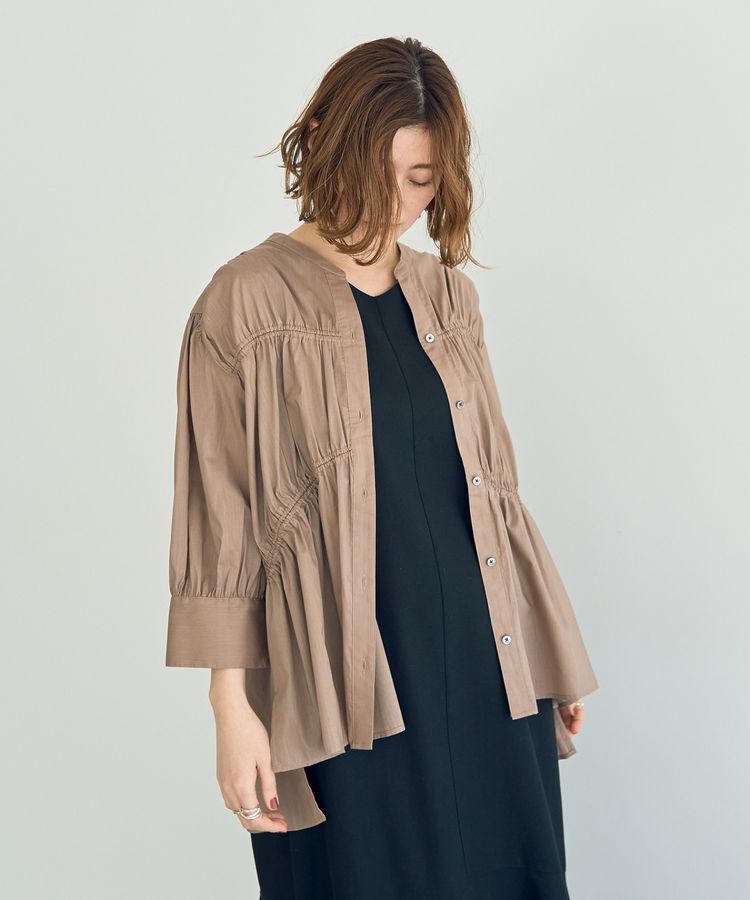 YECCA VECCA「【ORGABITS】ギャザーデザインシャツ」|シャツ・ブラウス|