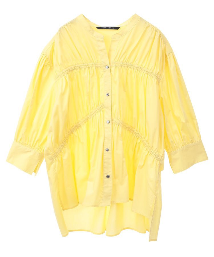 YECCA VECCA「【ORGABITS】ギャザーデザインシャツ」|シャツ・ブラウス|