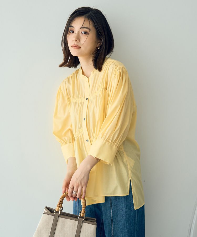 YECCA VECCA「【ORGABITS】ギャザーデザインシャツ」|シャツ・ブラウス|