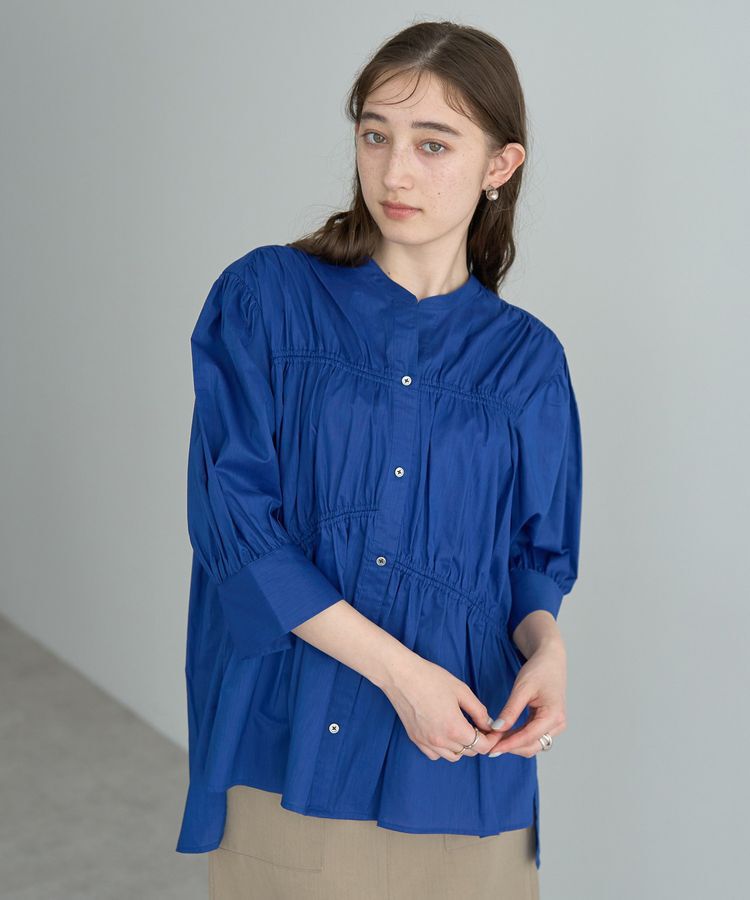 YECCA VECCA「【ORGABITS】ギャザーデザインシャツ」|シャツ・ブラウス|