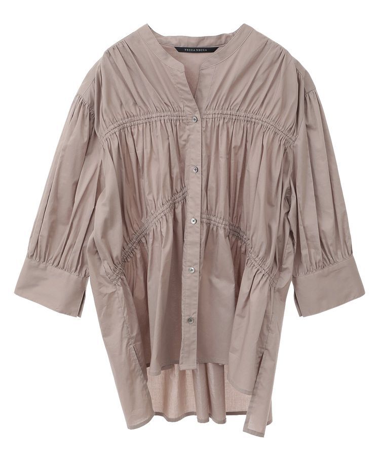 YECCA VECCA「【ORGABITS】ギャザーデザインシャツ」|シャツ・ブラウス|