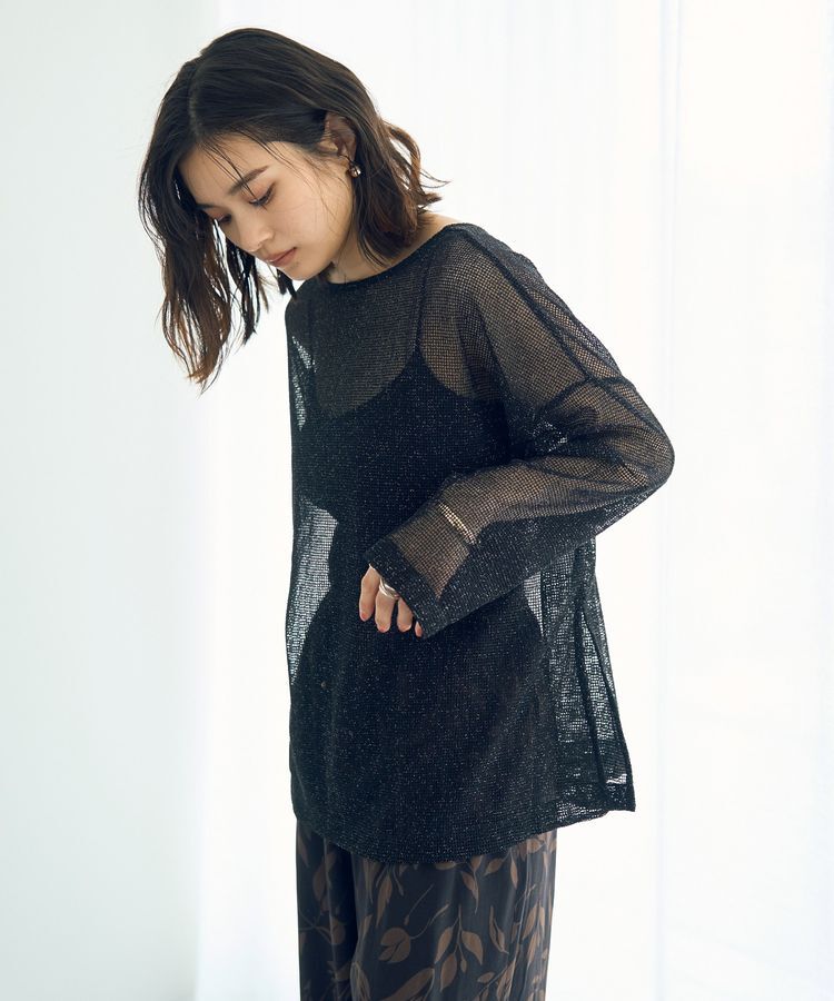 YECCA VECCA「2wayラメメッシュトップス」|Tシャツ・カットソー|