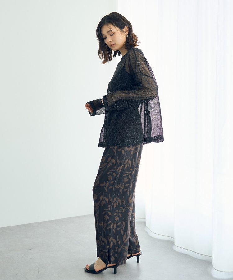 YECCA VECCA「2wayラメメッシュトップス」|Tシャツ・カットソー|