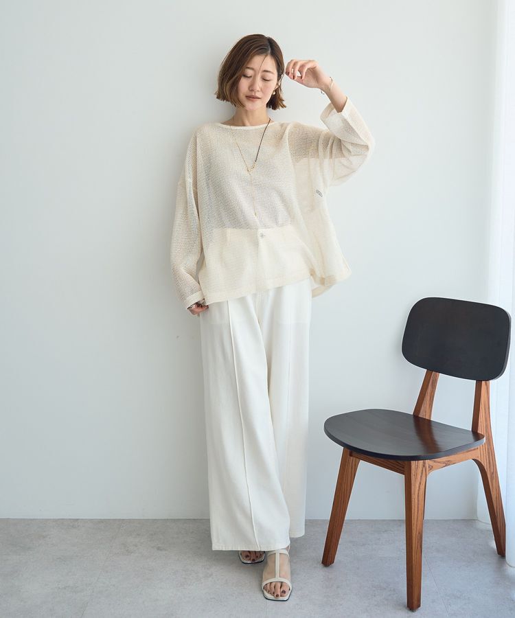 YECCA VECCA「2wayラメメッシュトップス」|Tシャツ・カットソー|