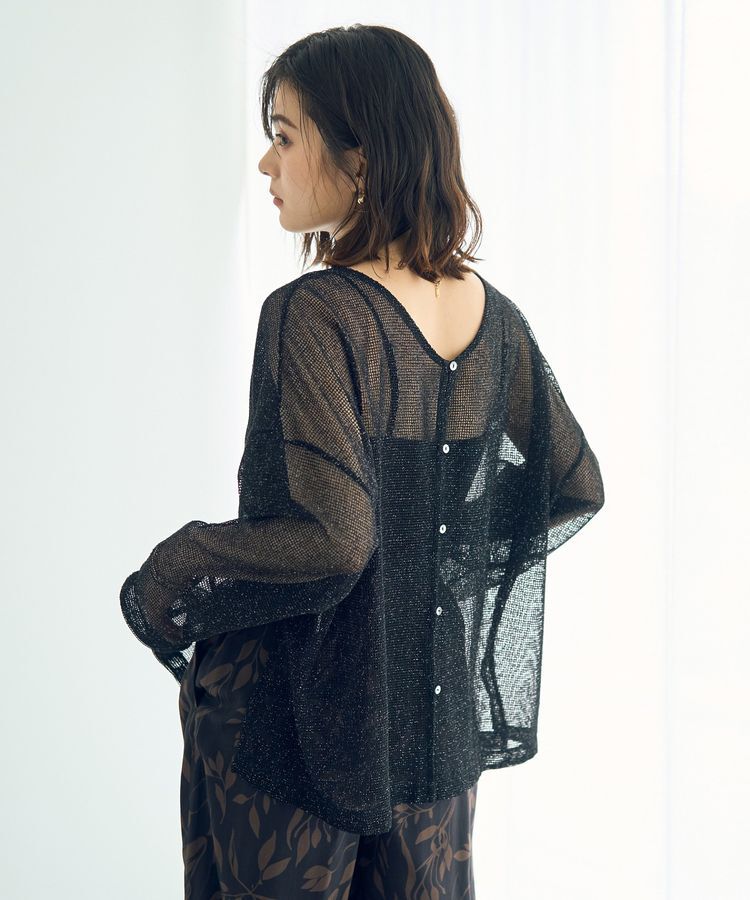 YECCA VECCA「2wayラメメッシュトップス」|Tシャツ・カットソー|