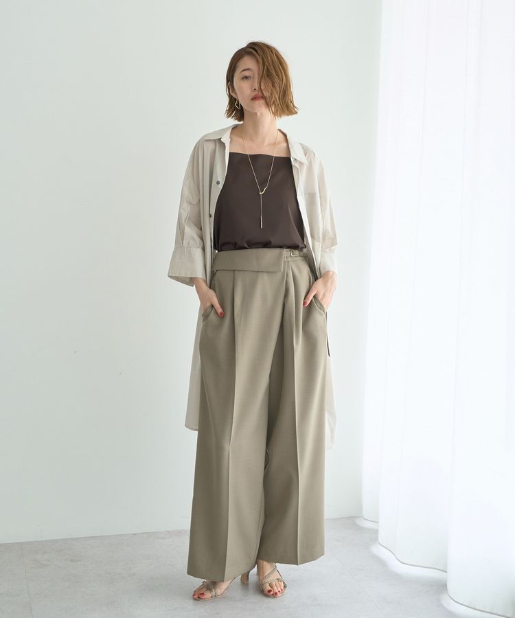 YECCA VECCA「ペーパータッチロングシャツ」|シャツ・ブラウス|