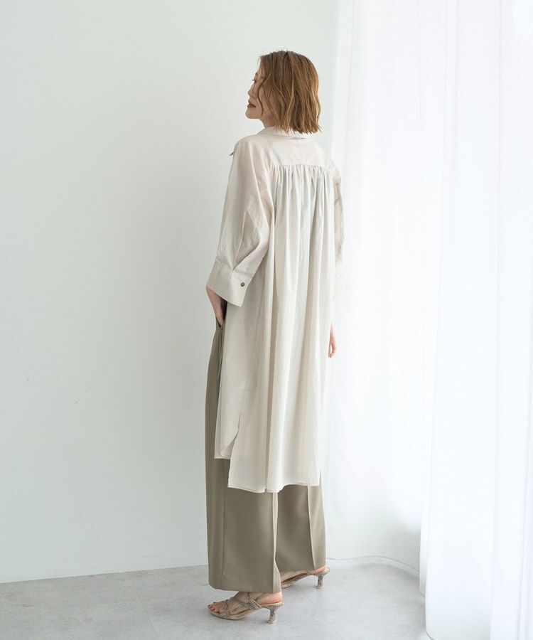 YECCA VECCA「ペーパータッチロングシャツ」|シャツ・ブラウス|