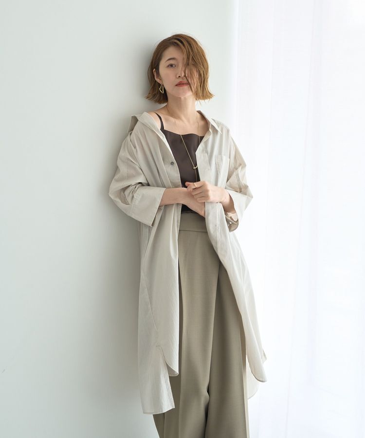 YECCA VECCA「ペーパータッチロングシャツ」|シャツ・ブラウス|