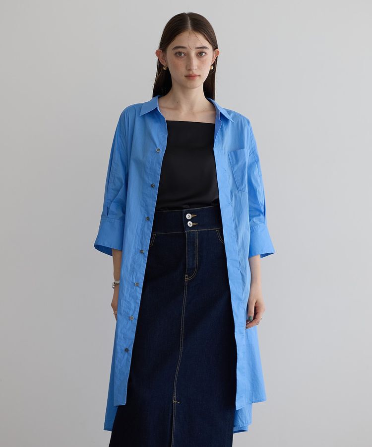 YECCA VECCA「ペーパータッチロングシャツ」|シャツ・ブラウス|