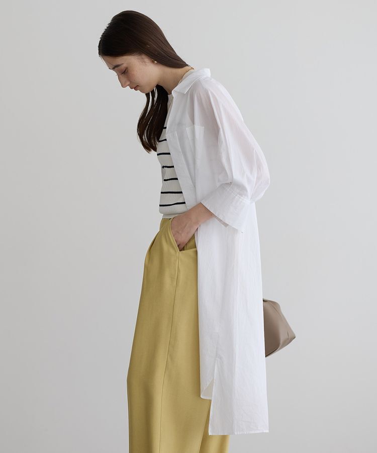 YECCA VECCA「ペーパータッチロングシャツ」|シャツ・ブラウス|