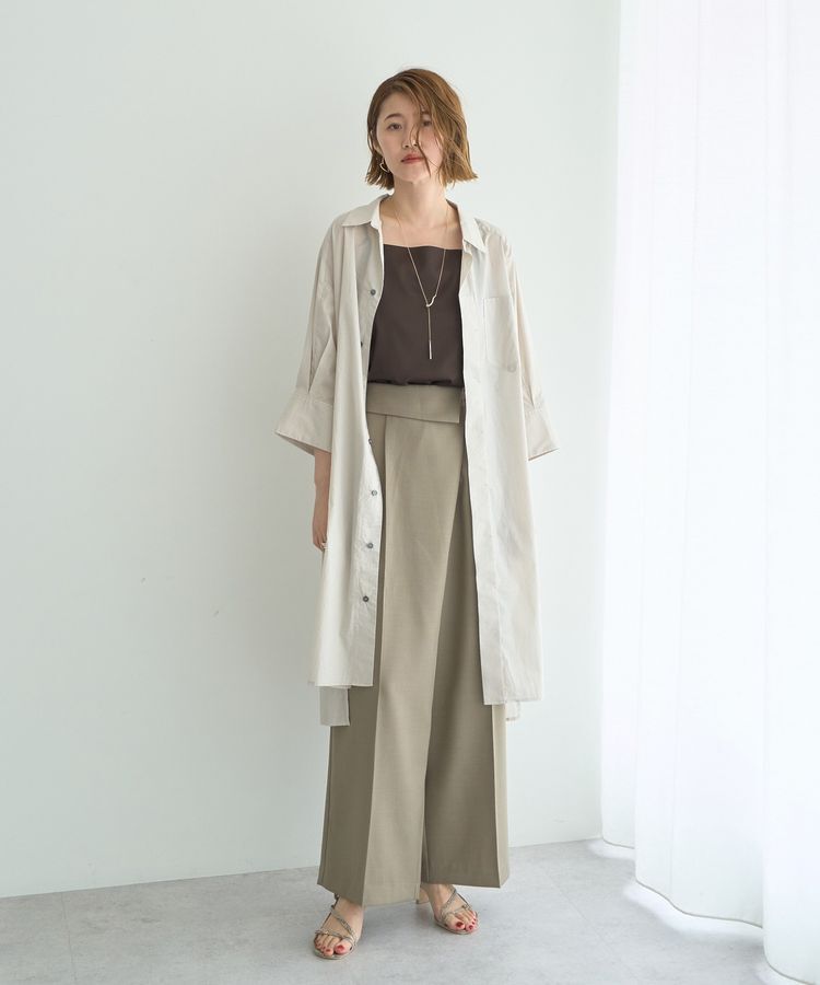 YECCA VECCA「ペーパータッチロングシャツ」|シャツ・ブラウス|