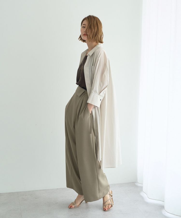 YECCA VECCA「ペーパータッチロングシャツ」|シャツ・ブラウス|