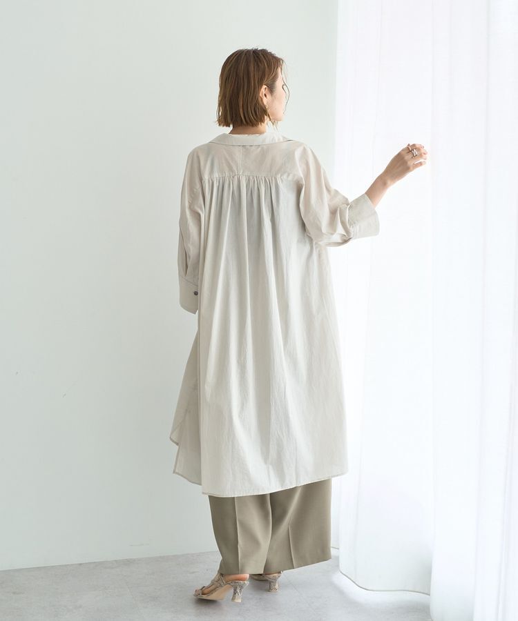 YECCA VECCA「ペーパータッチロングシャツ」|シャツ・ブラウス|