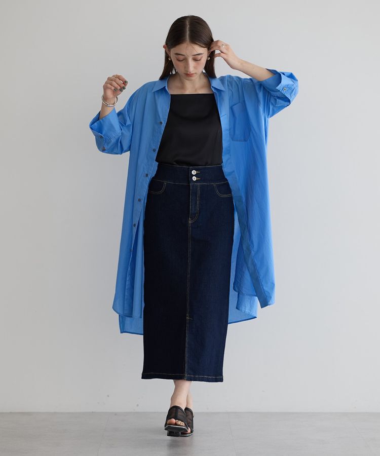 YECCA VECCA「ペーパータッチロングシャツ」|シャツ・ブラウス|