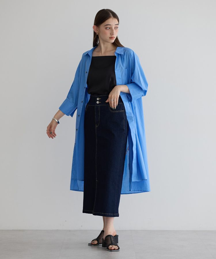 YECCA VECCA「ペーパータッチロングシャツ」|シャツ・ブラウス|