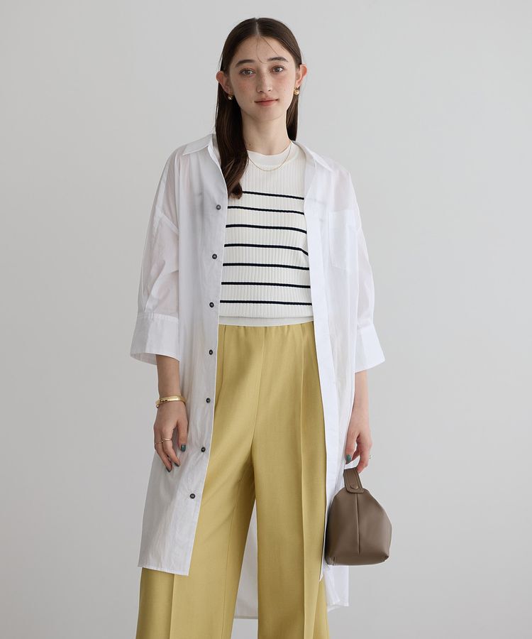 YECCA VECCA「ペーパータッチロングシャツ」|シャツ・ブラウス|