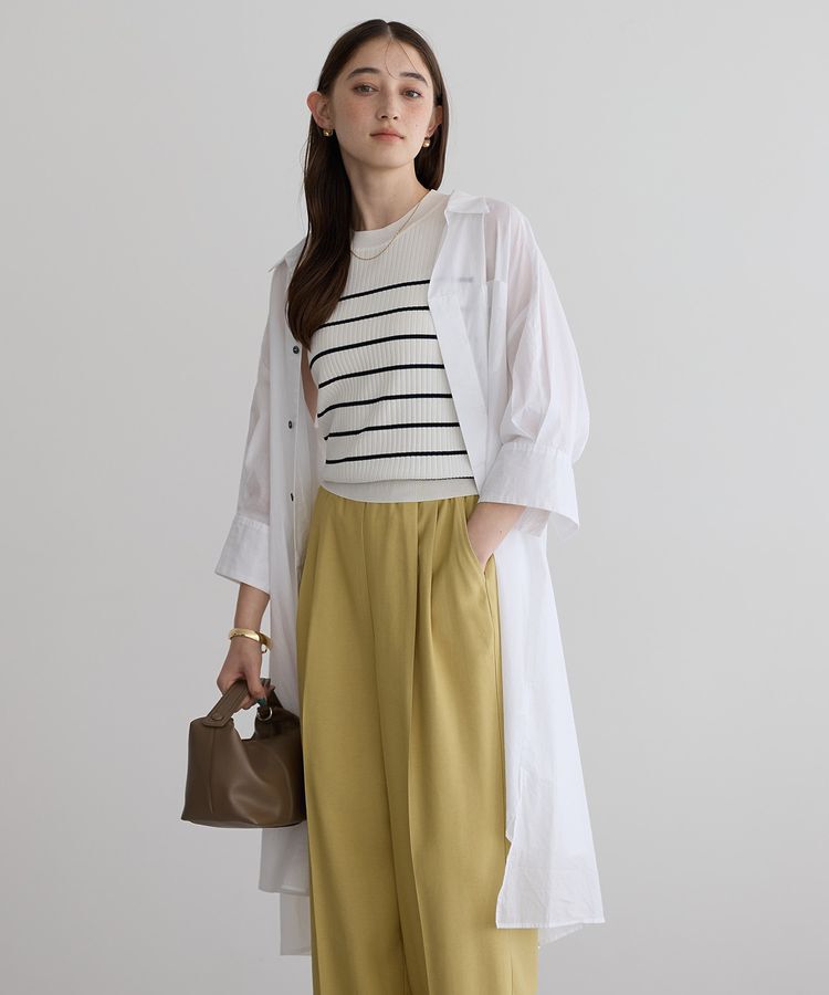 YECCA VECCA「ペーパータッチロングシャツ」|シャツ・ブラウス|