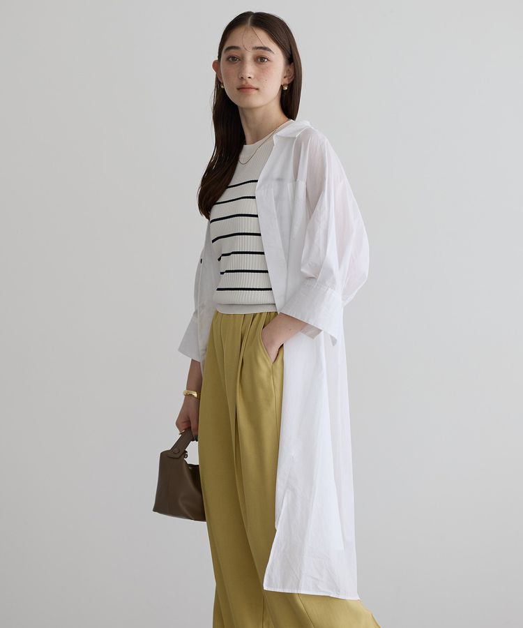 YECCA VECCA「ペーパータッチロングシャツ」|シャツ・ブラウス|