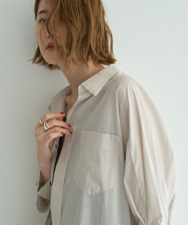 YECCA VECCA「ペーパータッチロングシャツ」|シャツ・ブラウス|