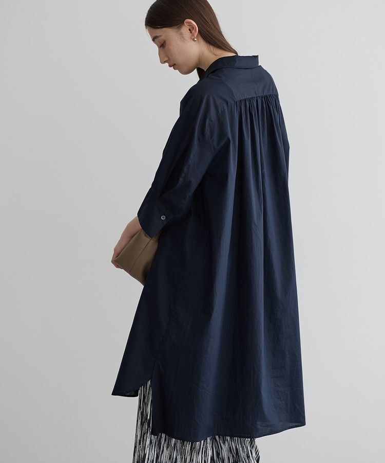 YECCA VECCA「ペーパータッチロングシャツ」|シャツ・ブラウス|Navy