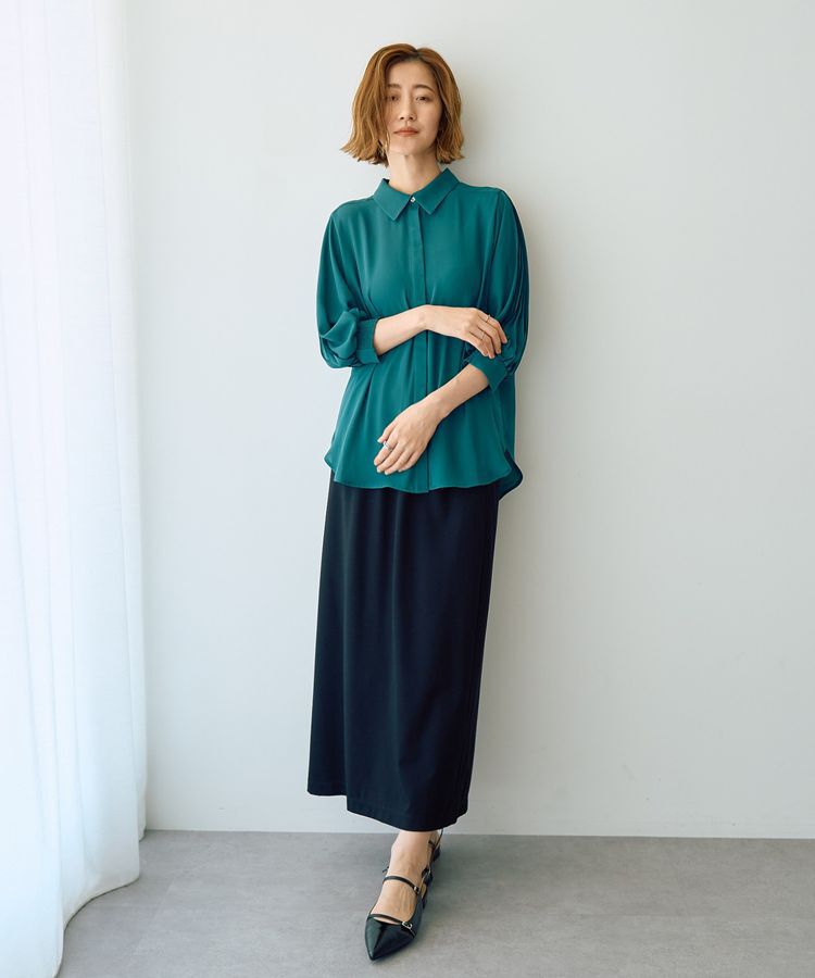 YECCA VECCA「ラインプリーツスリーブシャツ」|シャツ・ブラウス|