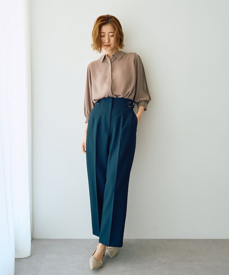 YECCA VECCA「ラインプリーツスリーブシャツ」|シャツ・ブラウス|