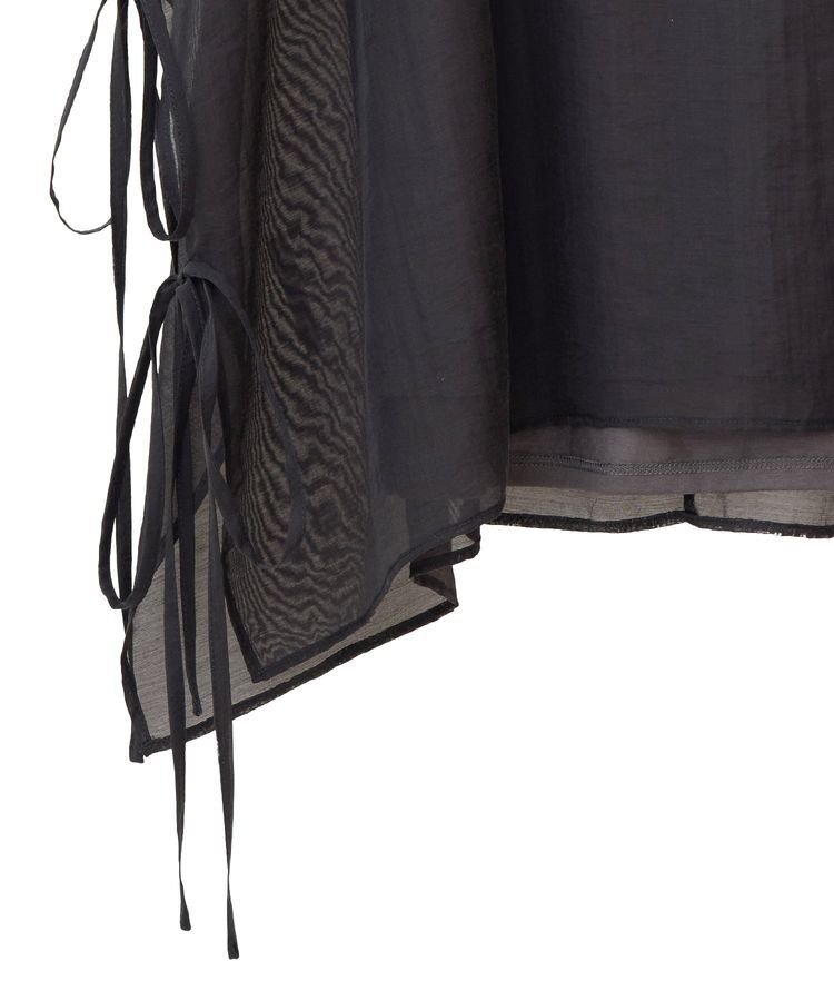 YECCA VECCA「サイドリボンシアーレイヤードプルオーバー」|Tシャツ・カットソー|