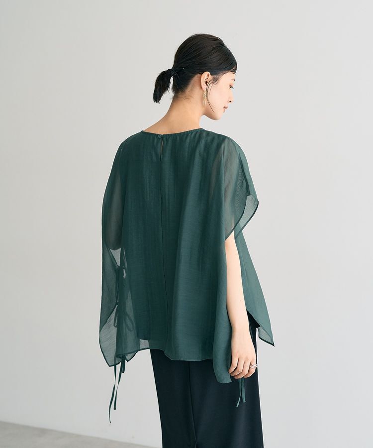 YECCA VECCA「サイドリボンシアーレイヤードプルオーバー」|Tシャツ・カットソー|