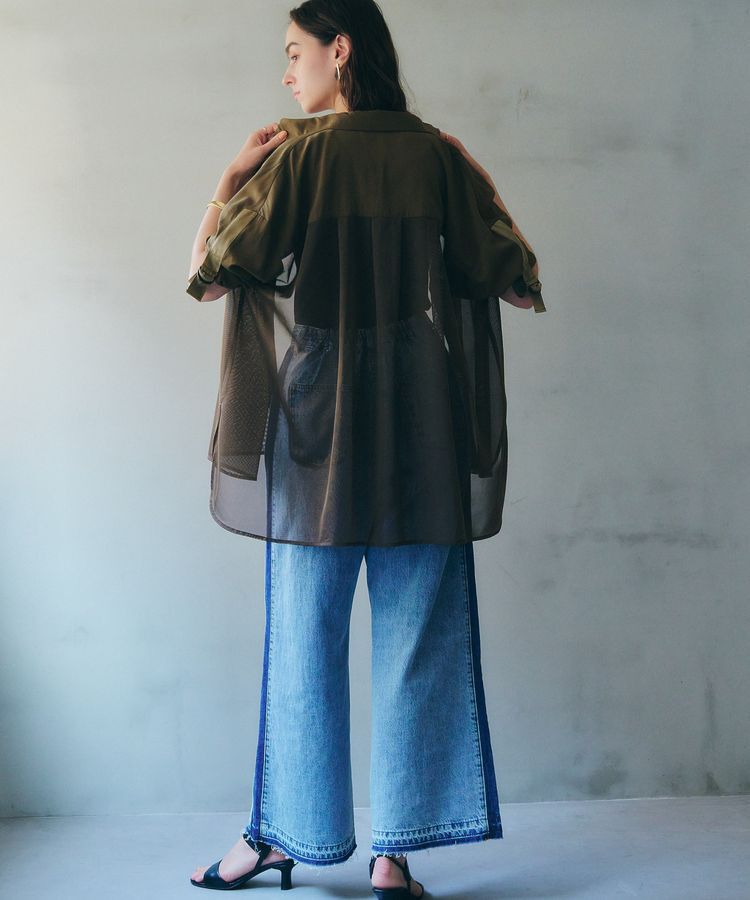 Editt by YECCA VECCA「メッシュMIXデザインシャツ②」|シャツ・ブラウス|