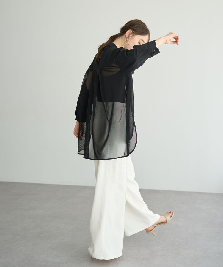 Editt by YECCA VECCA「メッシュMIXデザインシャツ②」|シャツ・ブラウス|