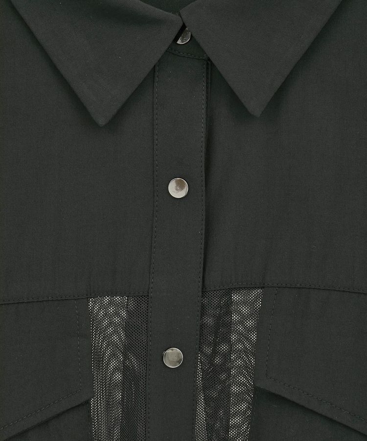 Editt by YECCA VECCA「メッシュMIXデザインシャツ②」|シャツ・ブラウス|