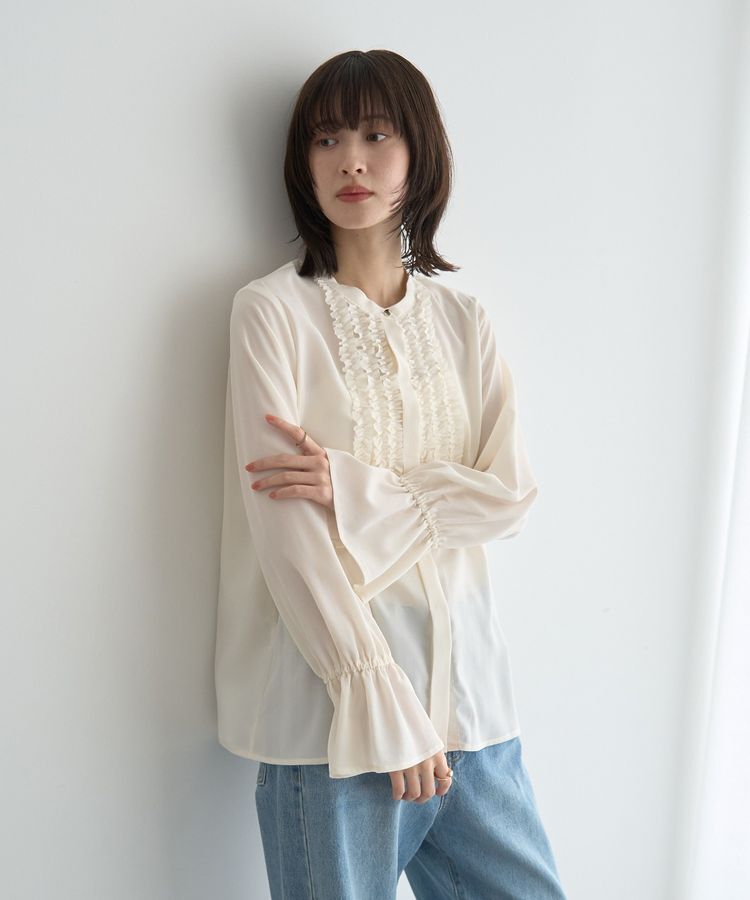 YECCA VECCA「フリルデザインブラウス」|シャツ・ブラウス|