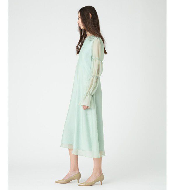 LOULOU WILLOUGHBY「【LOULOU WILLOUGHBY】ギャザーシフォンスリーブワンピース」|ワンピース|