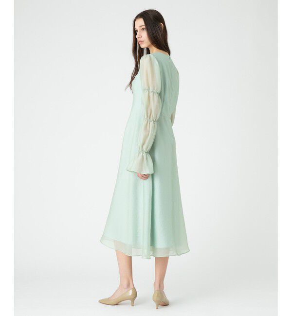 LOULOU WILLOUGHBY「【LOULOU WILLOUGHBY】ギャザーシフォンスリーブワンピース」|ワンピース|