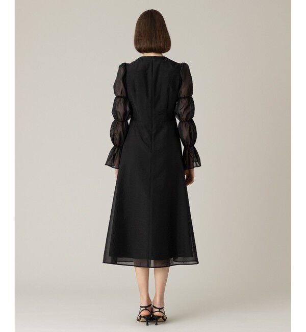 LOULOU WILLOUGHBY「【LOULOU WILLOUGHBY】ギャザーシフォンスリーブワンピース」|ワンピース|