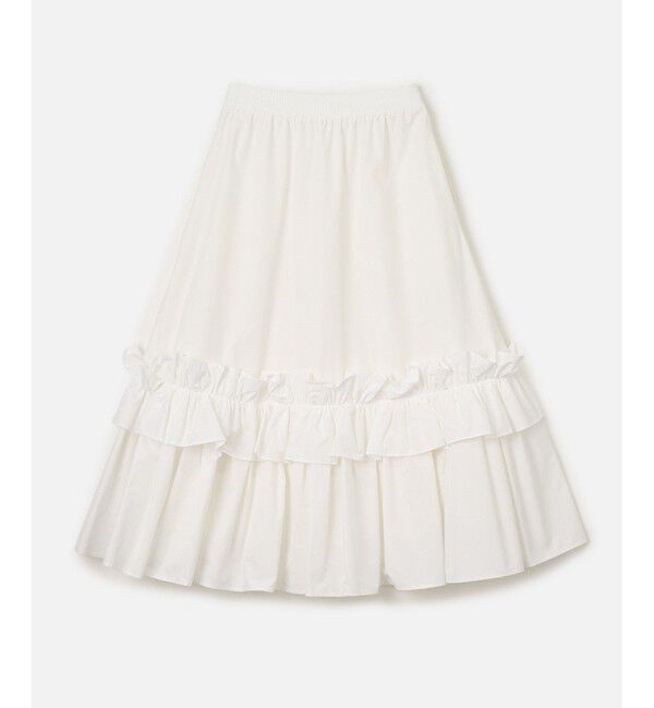 LOULOU WILLOUGHBY「【LOULOU WILLOUGHBY】ハイカウントパピヨンスカート」|フレア|
