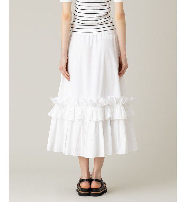 LOULOU WILLOUGHBY「【LOULOU WILLOUGHBY】ハイカウントパピヨンスカート」|フレア|