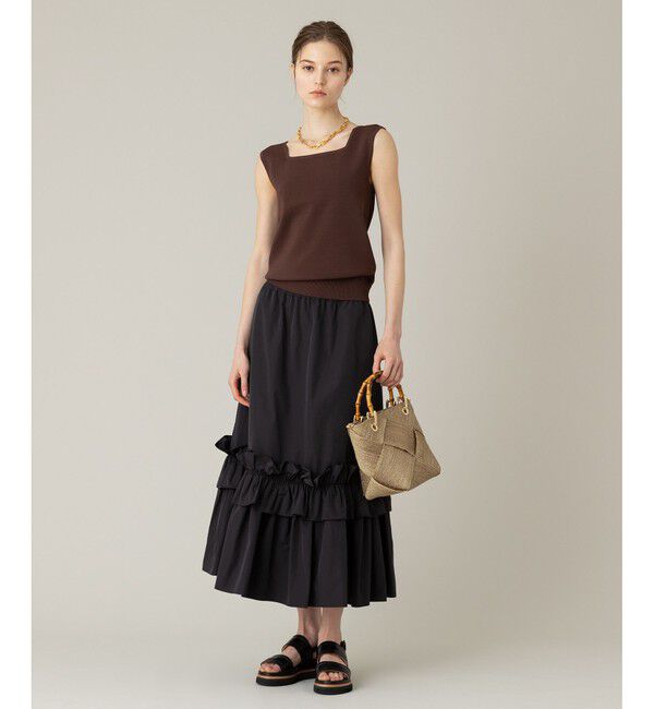 LOULOU WILLOUGHBY「【LOULOU WILLOUGHBY】ハイカウントパピヨンスカート」|フレア|