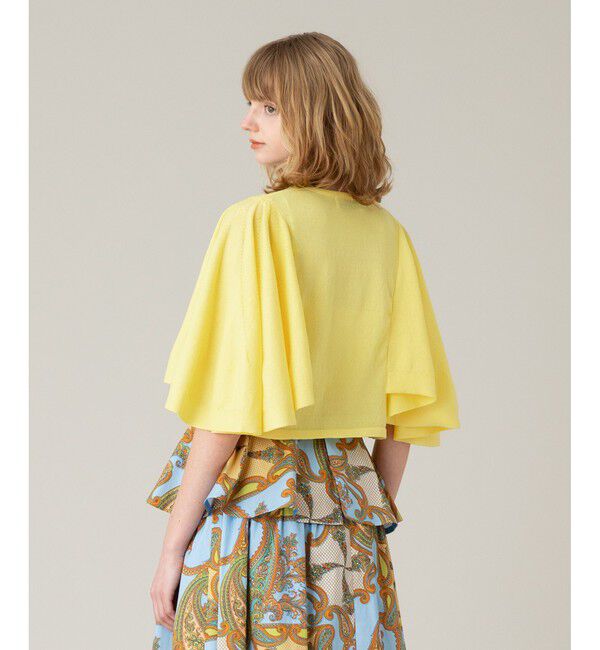 LOULOU WILLOUGHBY「【LOULOU WILLOUGHBY】ミニ丈フレアスリーブプルオーバー」|ニット・セーター|